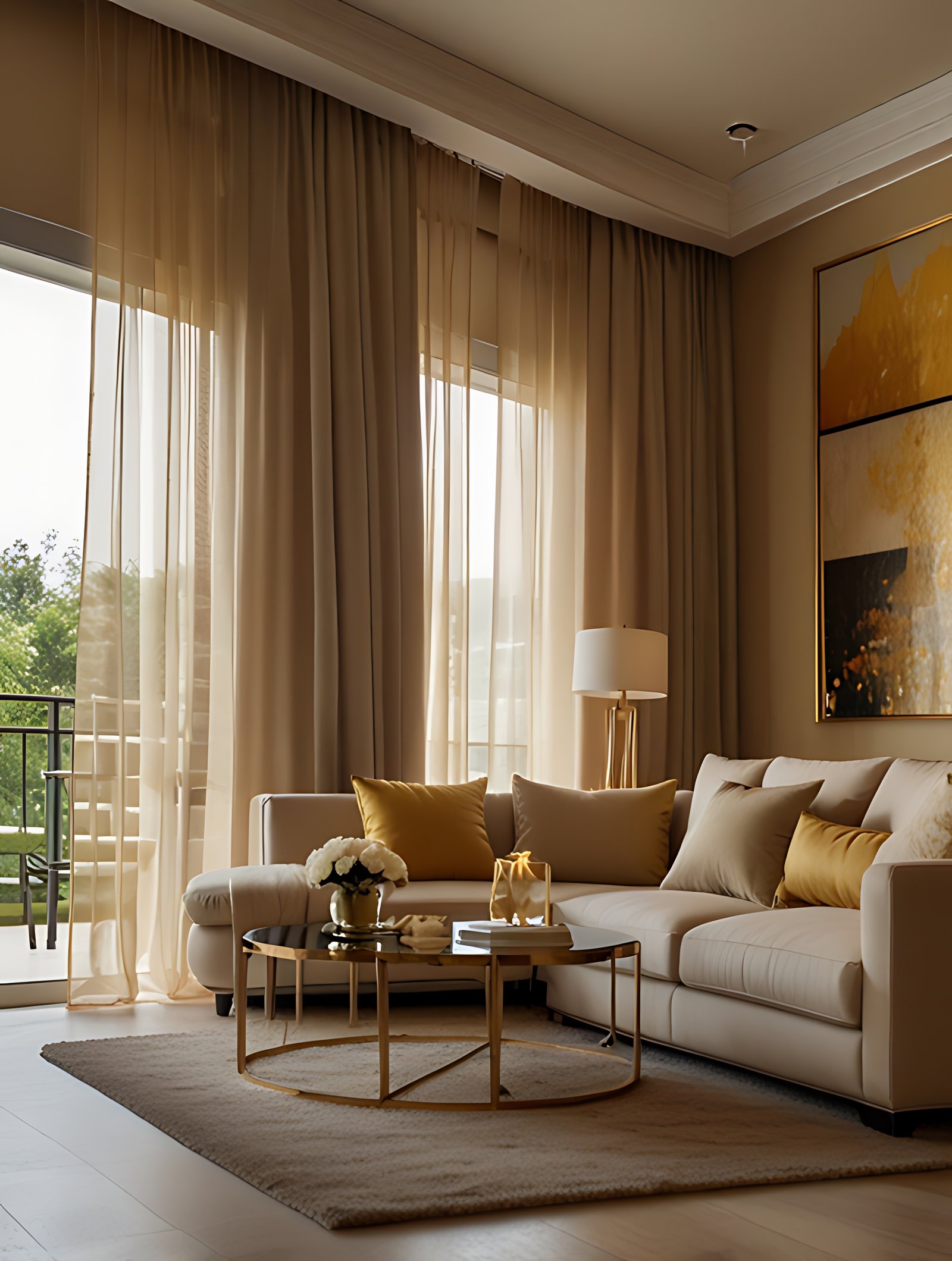 Cortinas sob medida em ambiente decorado