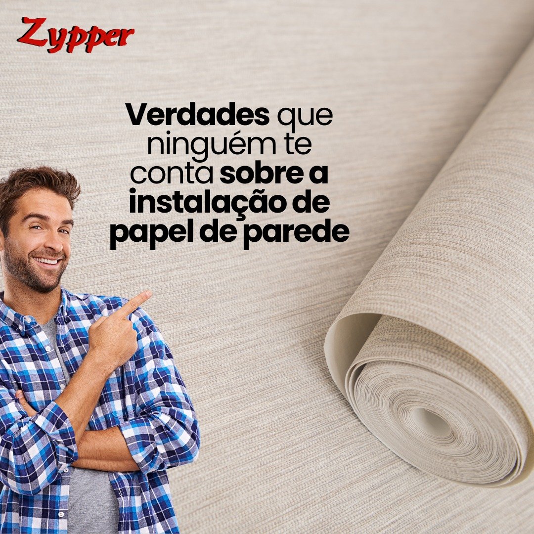 Ilustração sobre a instalação de papel de parede